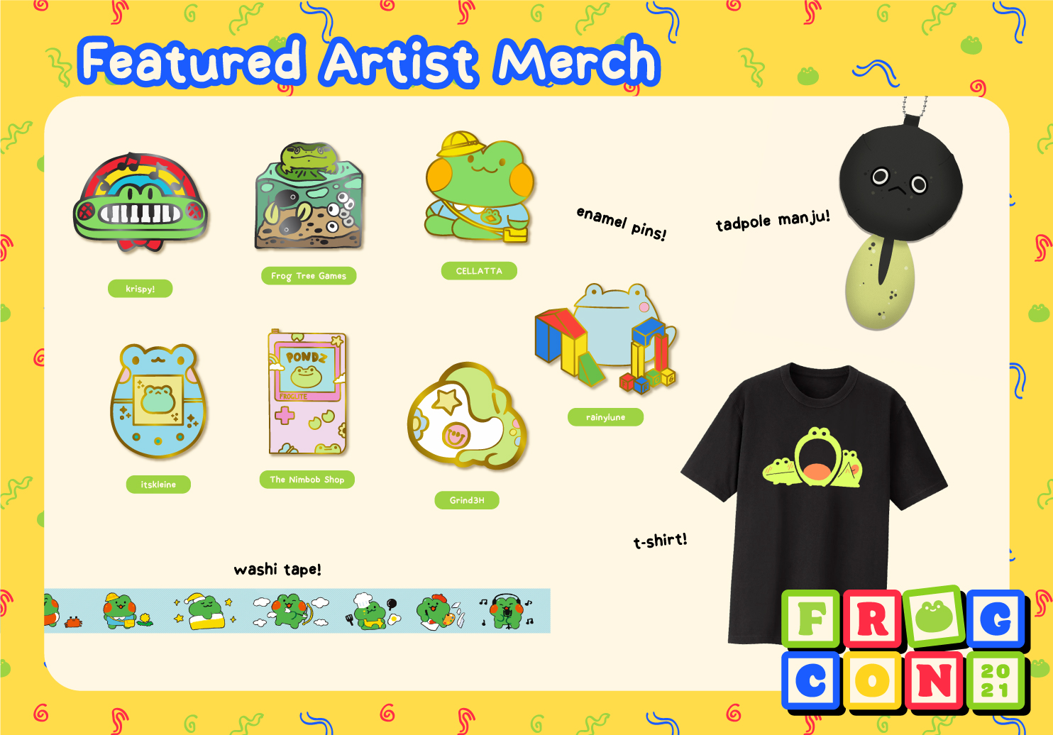 Frog Con 2021 Featured Artist merch