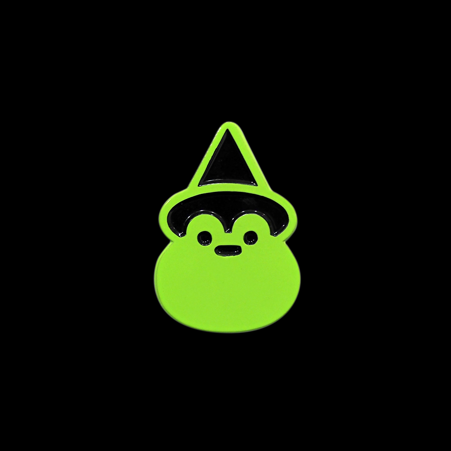 Frog Cult soft painted enamel pin - green